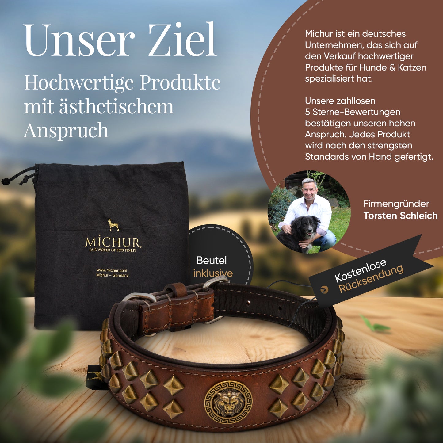 Diego Braun Hundehalsband