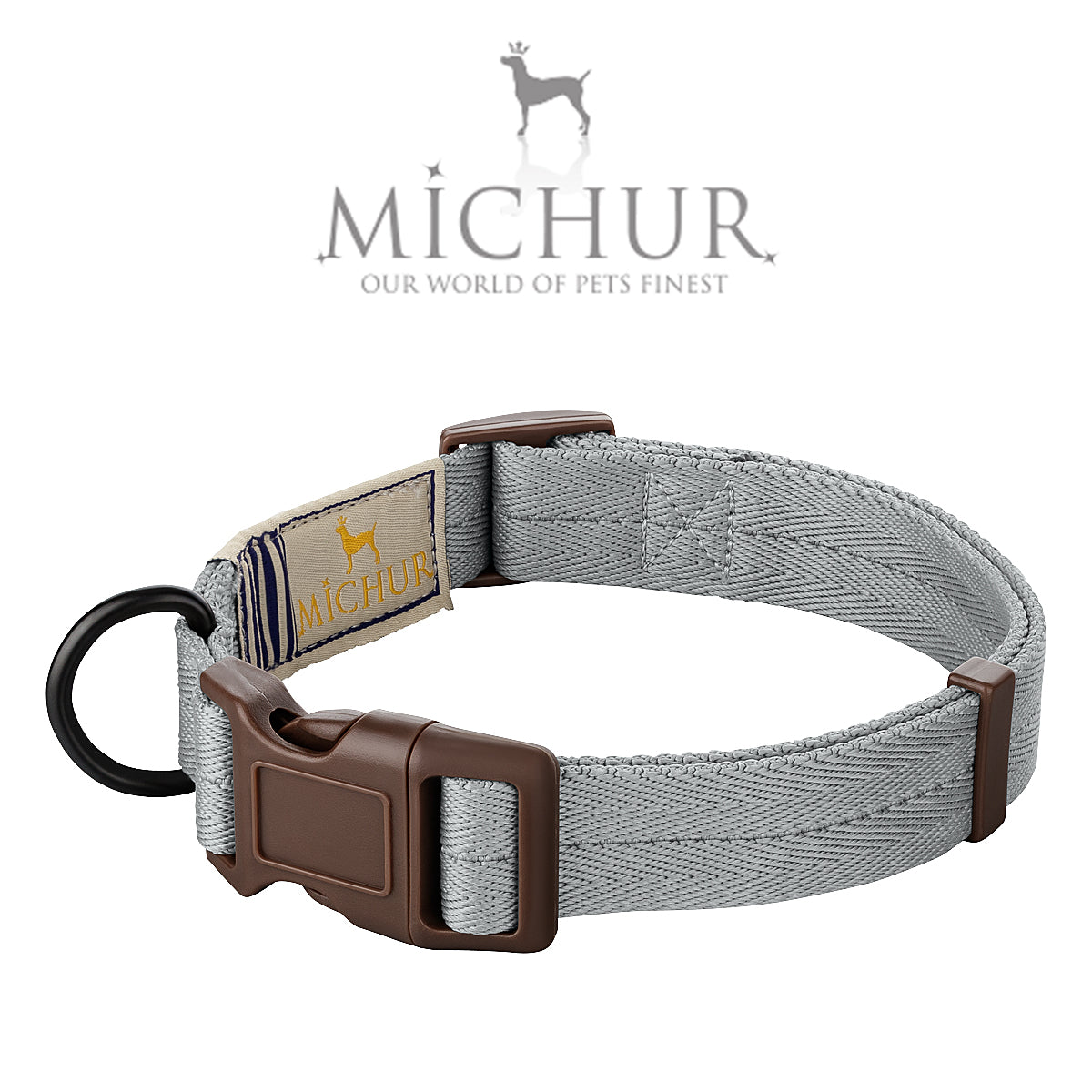 Carola Hundehalsband Grau