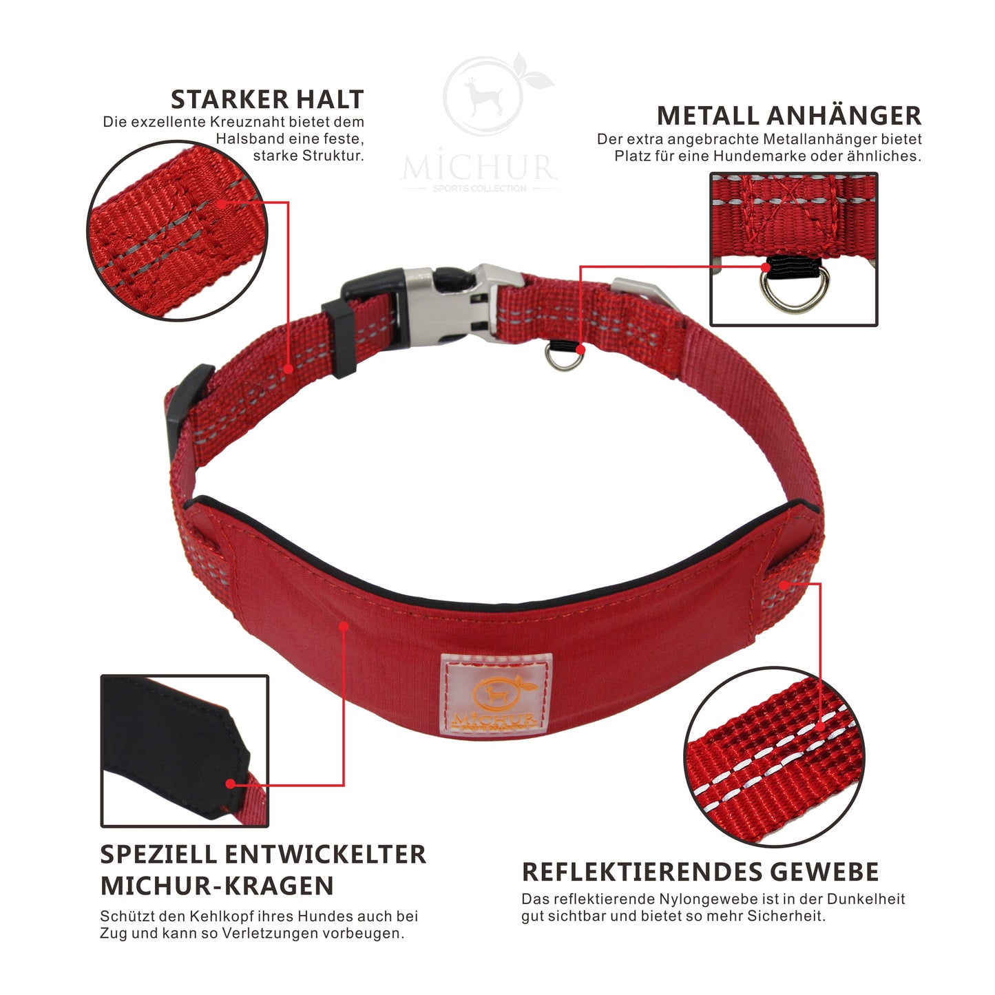 Bruno Hundehalsband Rot