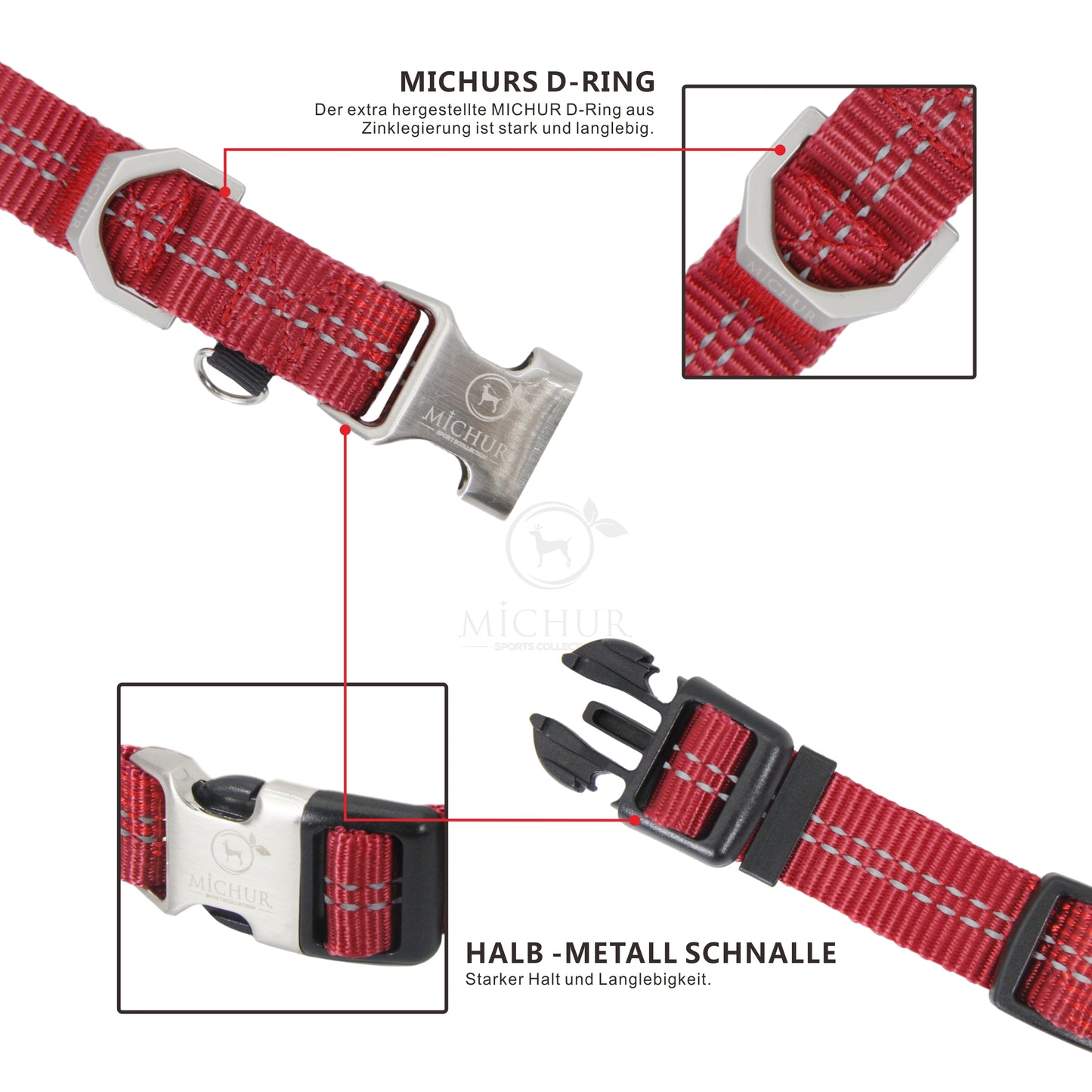 Bruno Hundehalsband Rot