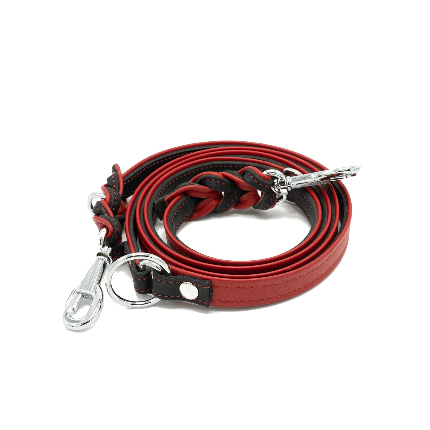 Minimo Twist Hundeleine Rot Schwarz