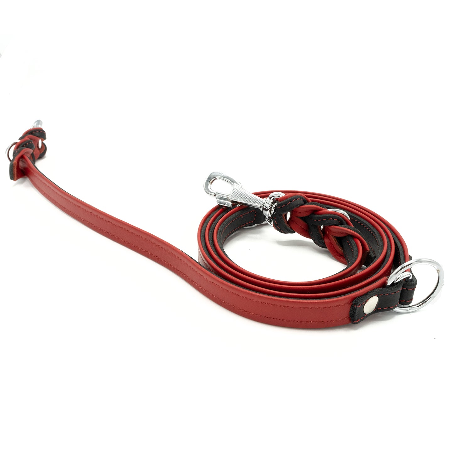 Minimo Twist Hundeleine Rot Schwarz